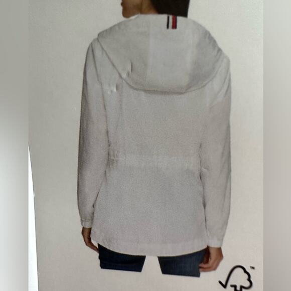 Tommy Hilfiger Women’s White Water Resistant Windbreaker Jacket Nwt - Picture 10 of 14